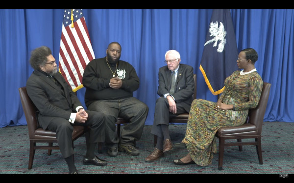 Bernie Sanders discusses MLK, Jr. with Dr. Cornel West, Nina Turner, and Killer Mike